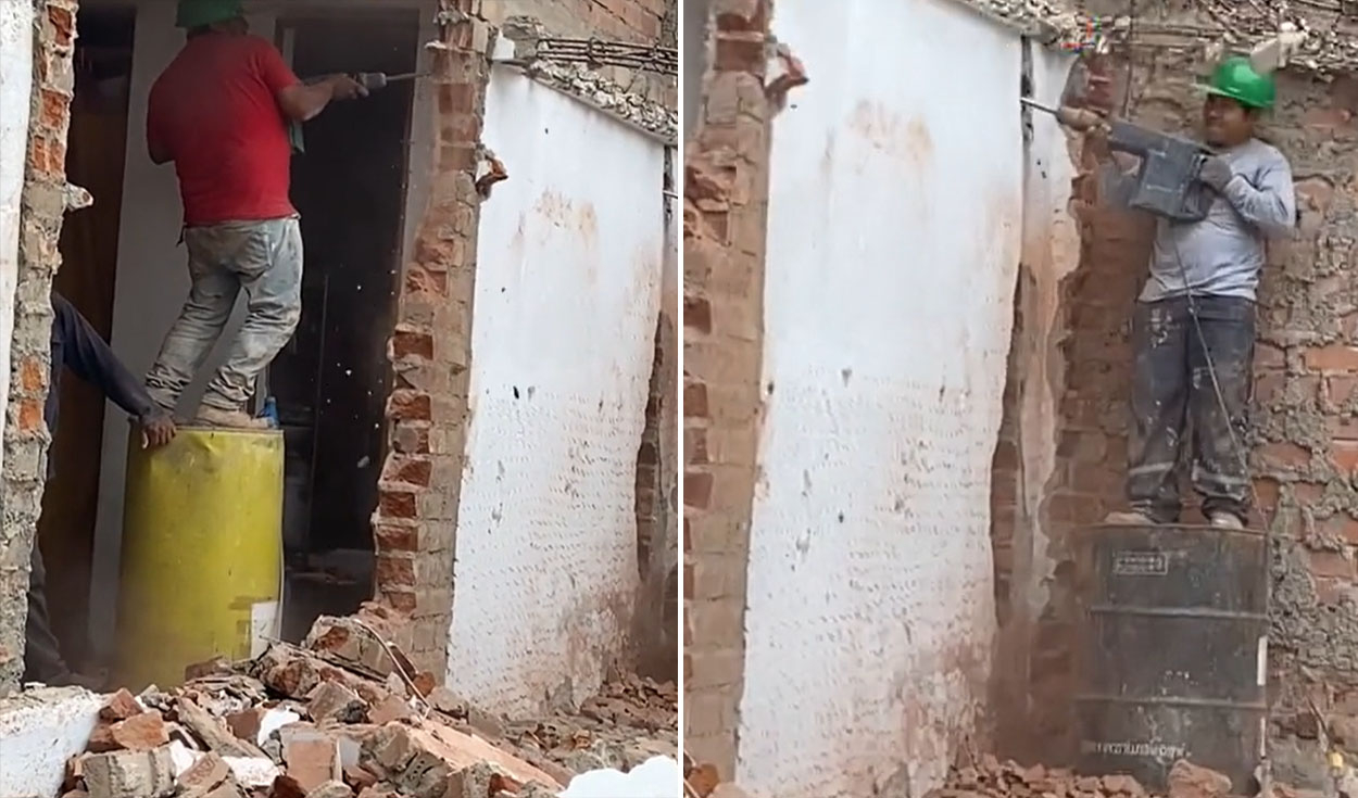 
                                 Peruana derrumbó su casa y descubre que su vecino construyó baño con su pared: 