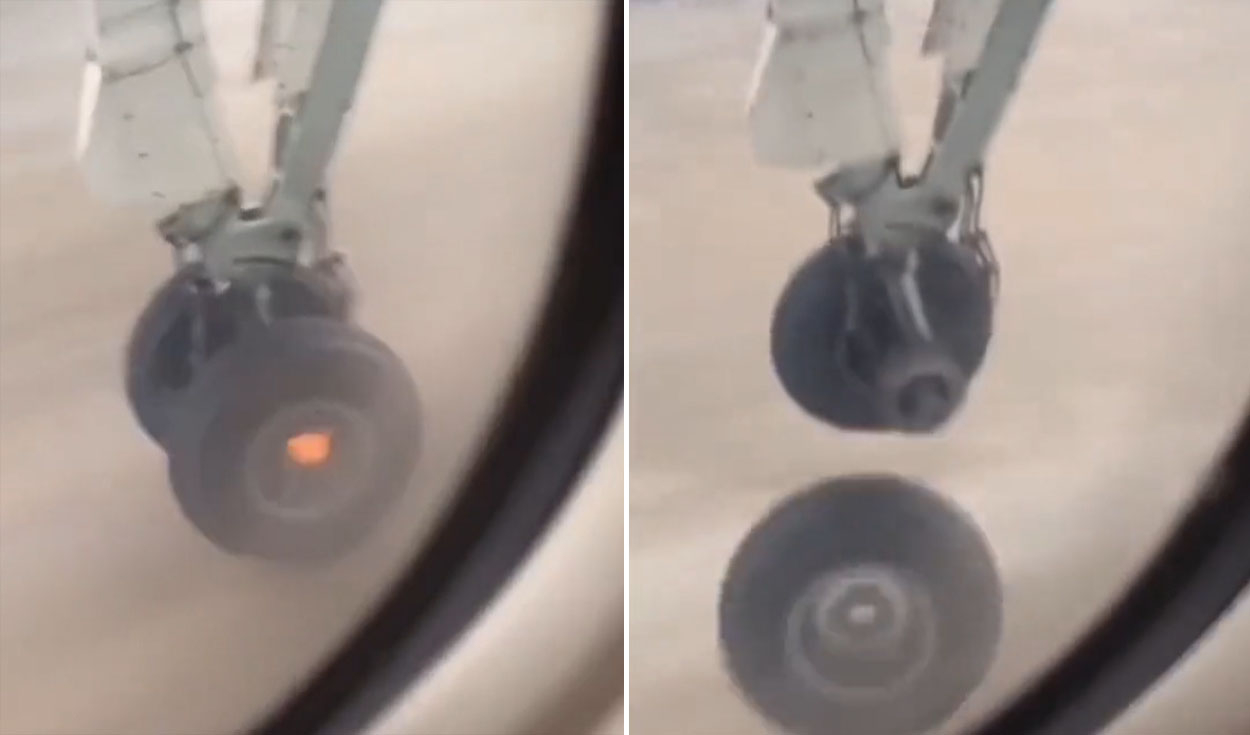 
                                 Mexicano grababa video desde avión y llanta sale volando: “Una escena de 'Destino Final'” 
                            