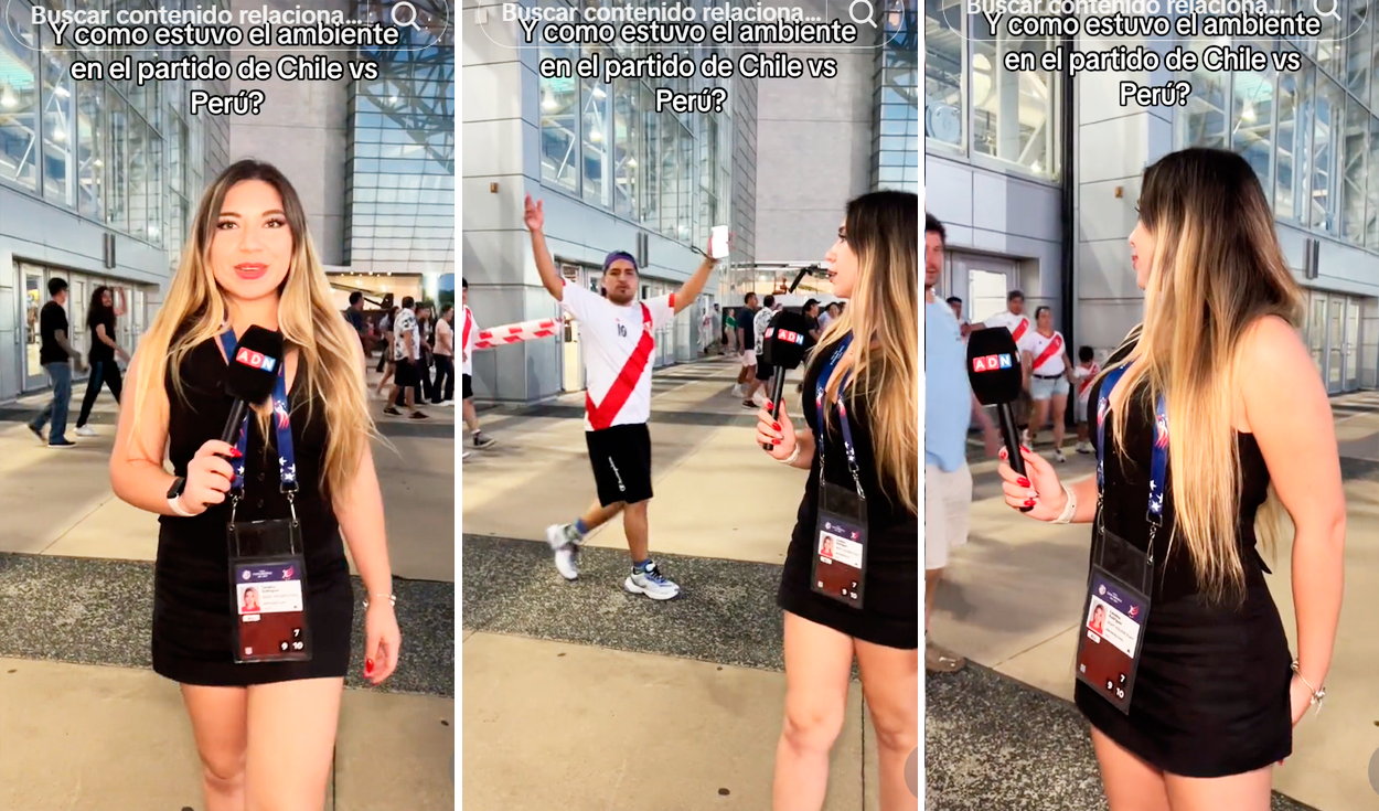 
                                 Periodista chilena sorprendida al no encontrar a sus compatriotas en estadio por Copa América: “Está lleno de peruanos” 
                            