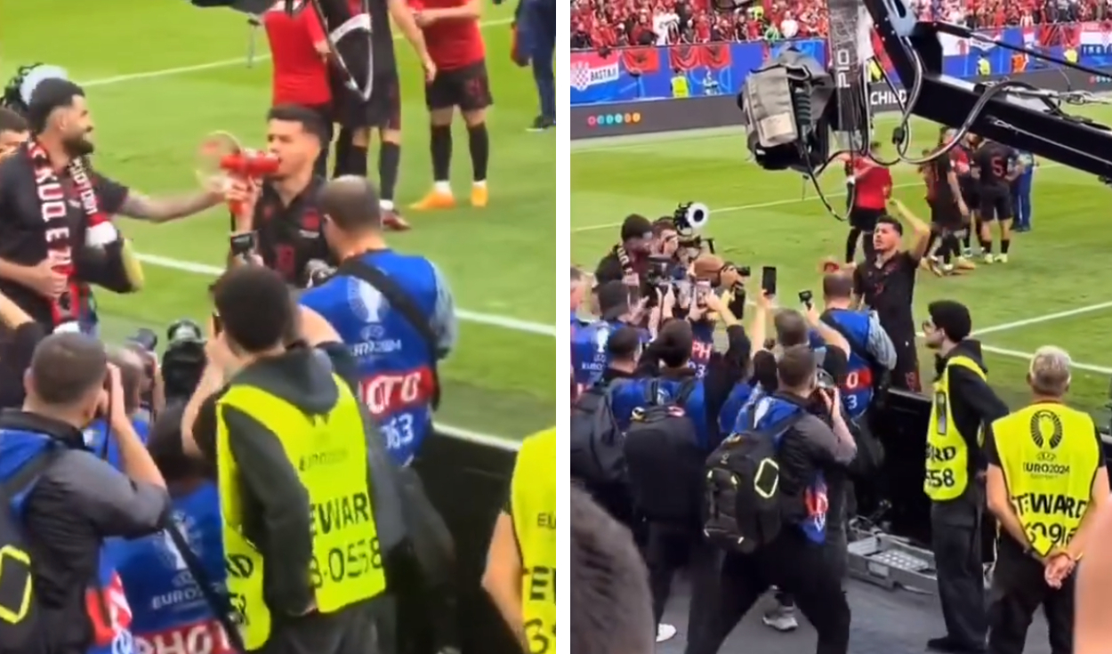 
                                 UEFA impuso fuerte castigo a jugador de Albania que realizó cánticos racistas junto con los hinchas 
                            