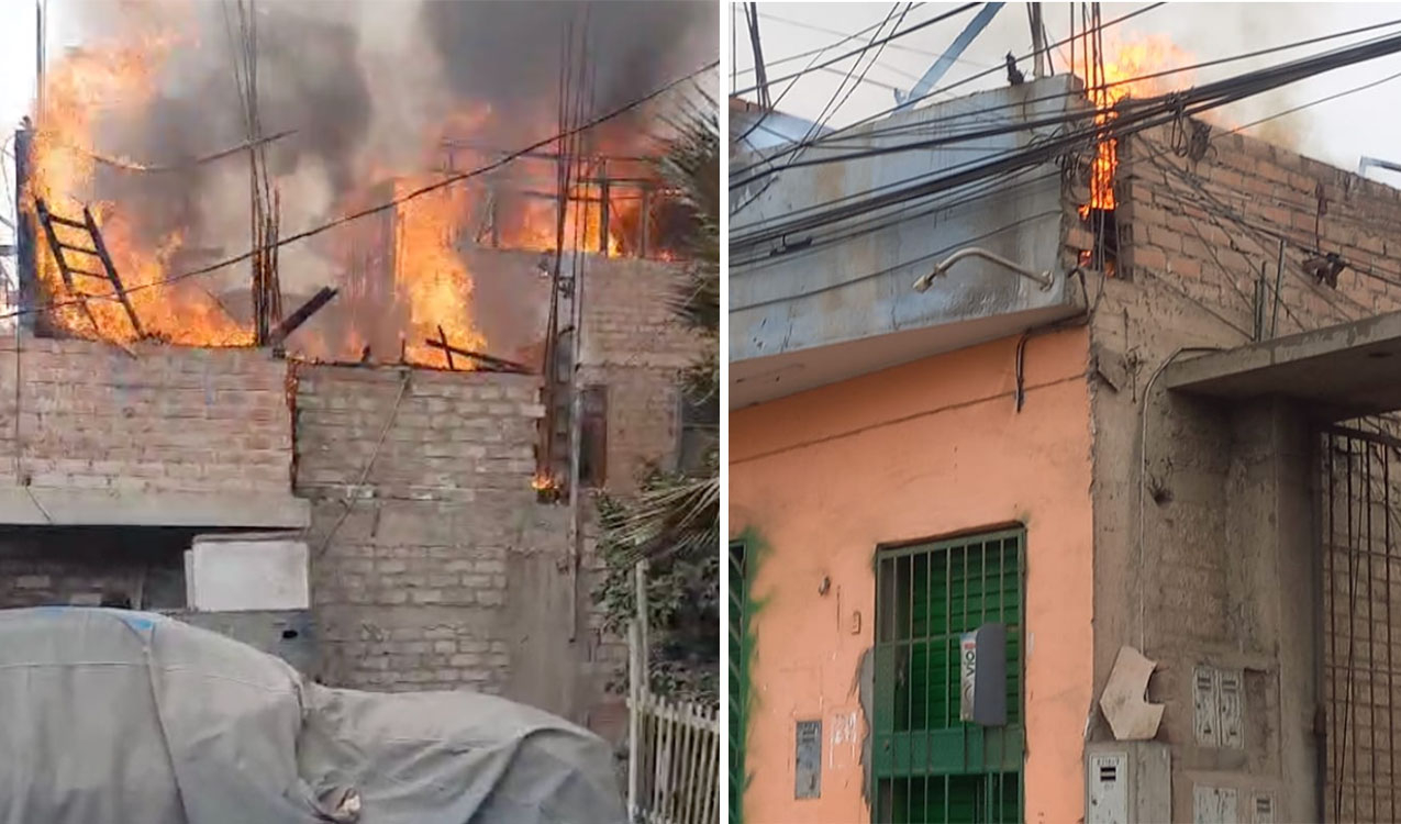 
                                 Incendio en Chorrillos: llamas consumen segundo piso de vivienda en Delicias de Villa 
                            