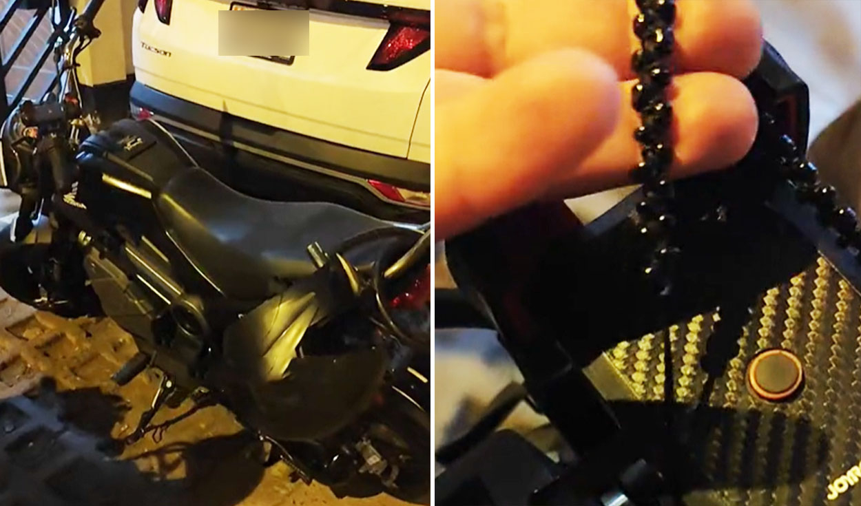 
                                 Peruano encuentra un anillo y una pulsera negra en su moto y causa inquietud en redes: “¿Brujería?” 
                            