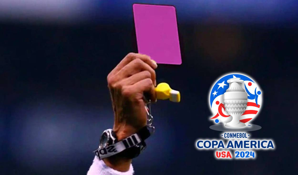 
                                 La tarjeta rosa se usó por primera vez en la Copa América 2024: ¿en qué encuentro fue y para qué sirvió? 
                            