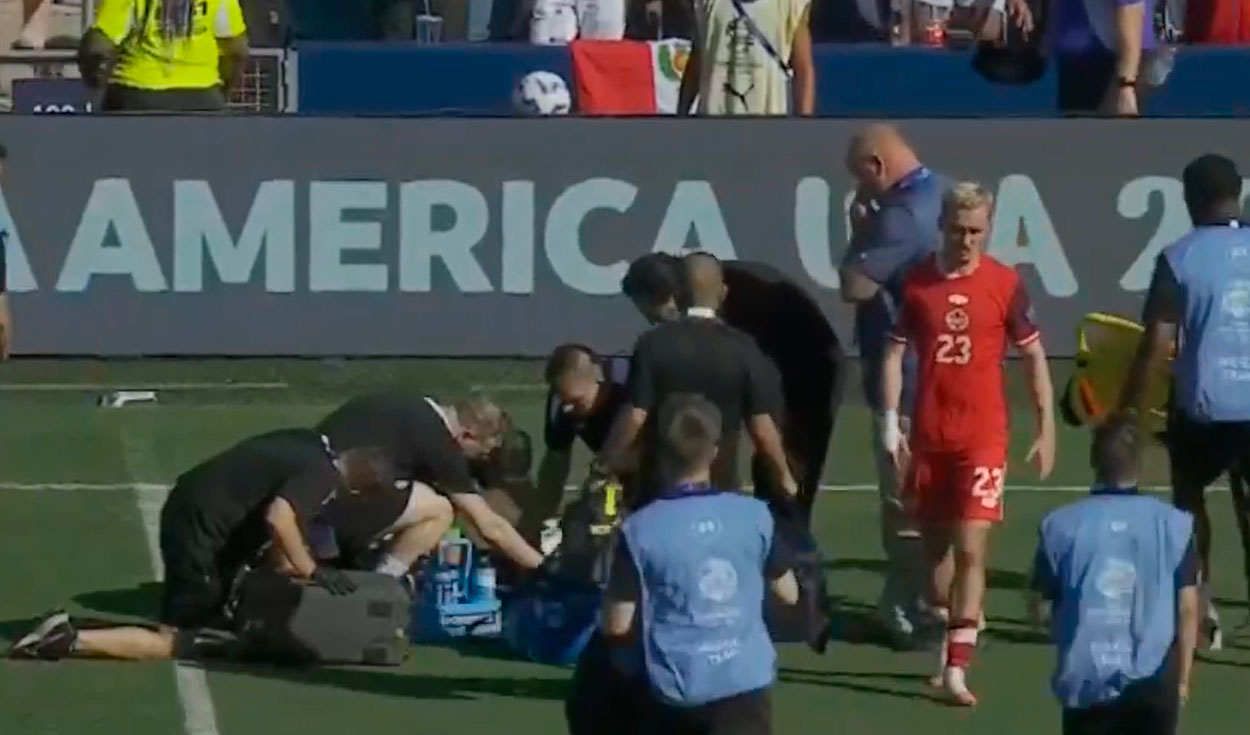 
                                 ¡Tensión en la Copa América! Asistente del árbitro del Perú vs. Canadá se desmayó a causa del calor 
                            