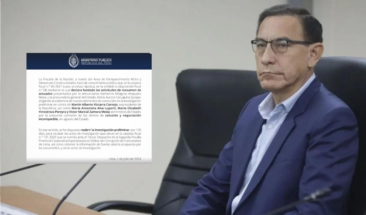 
                                 Fiscalía reabre investigación contra Martín Vizcarra por compra de pruebas rápidas para COVID-19 
                            