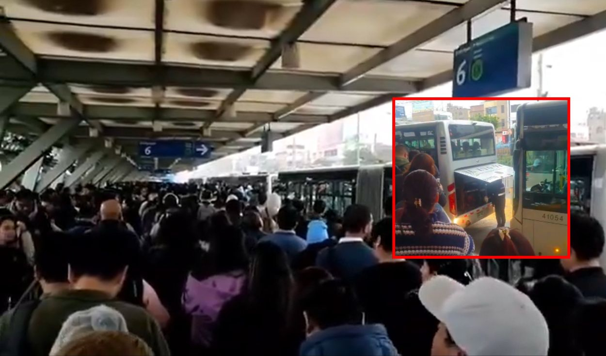 
                                 Metropolitano: reportan bus malogrado y largas colas en terminal Naranjal en Independencia 
                            