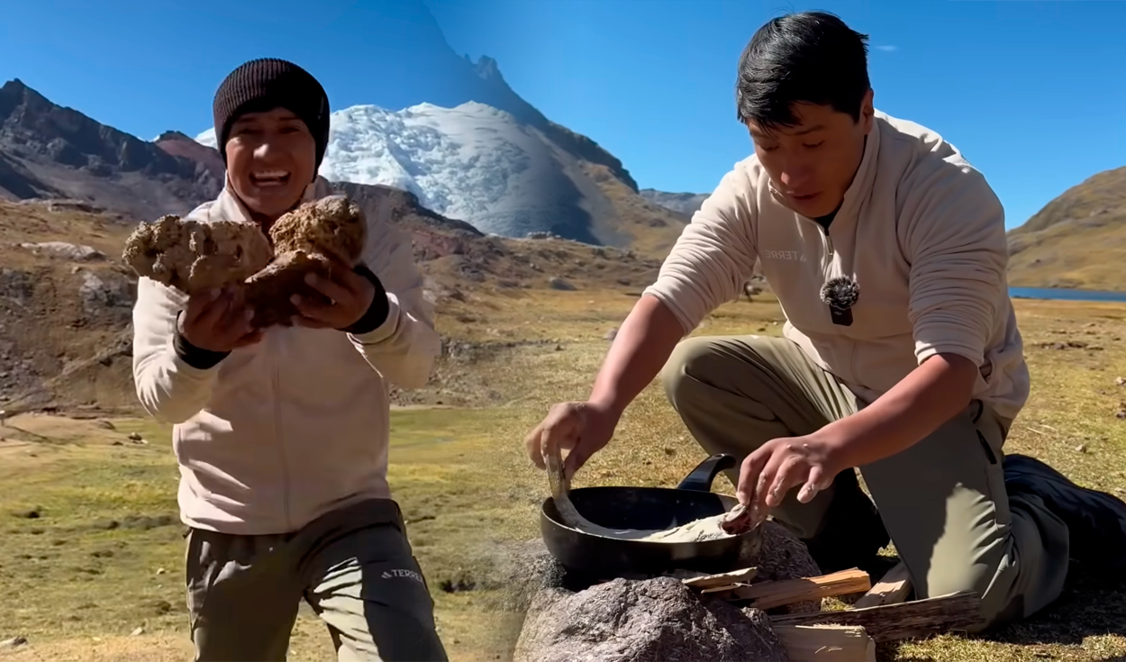 
                                 Youtuber peruano muestra cómo es conocinar a 5.000 metros de altura: usan excremento como combustible 
                            