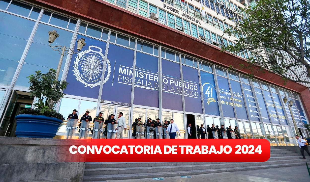 
                                 Ministerio Público ofrece 55 empleos con sueldos de hasta S/14.000: conoce las vacantes en Lima y regiones 
                            