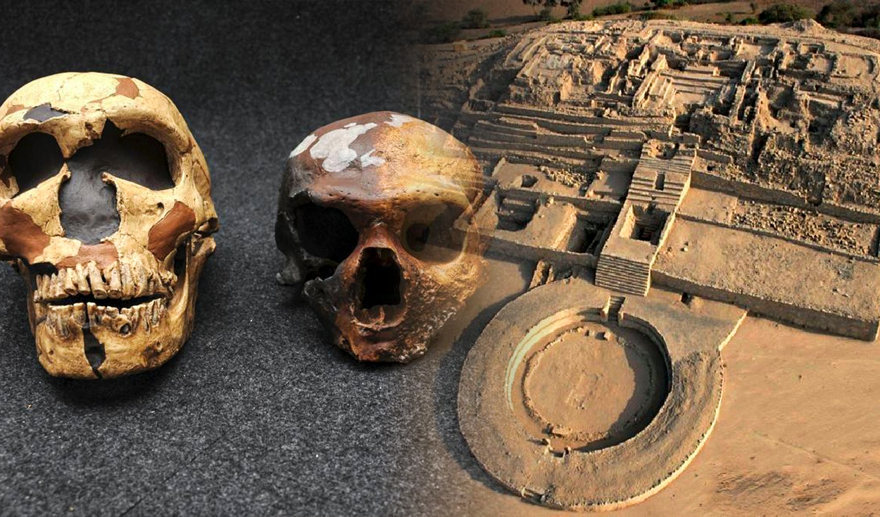 
                                 Los cráneos hallados en China que serían del homo sapiens de hace 300.000 años y supera la antigüedad de Caral 
                            