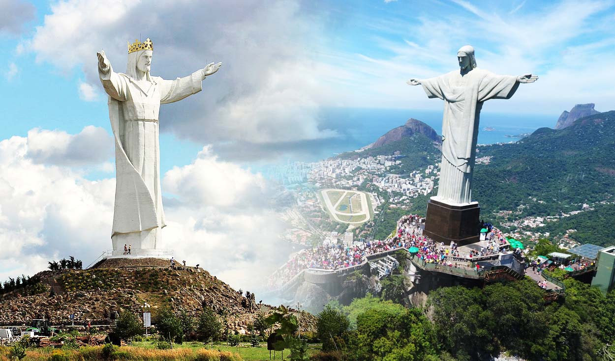 
                                 La estatua de Cristo más grande del mundo no está en Brasil: pesa 440 toneladas y tiene una corona de oro 
                            