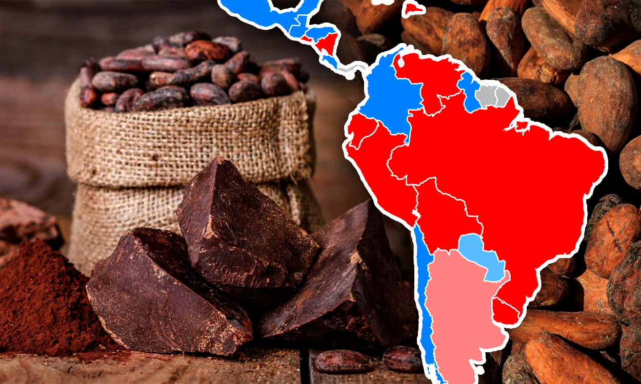 
                                 El país que superó a Brasil como el mayor productor de cacao en América Latina y es el tercero en el mundo 
                            
