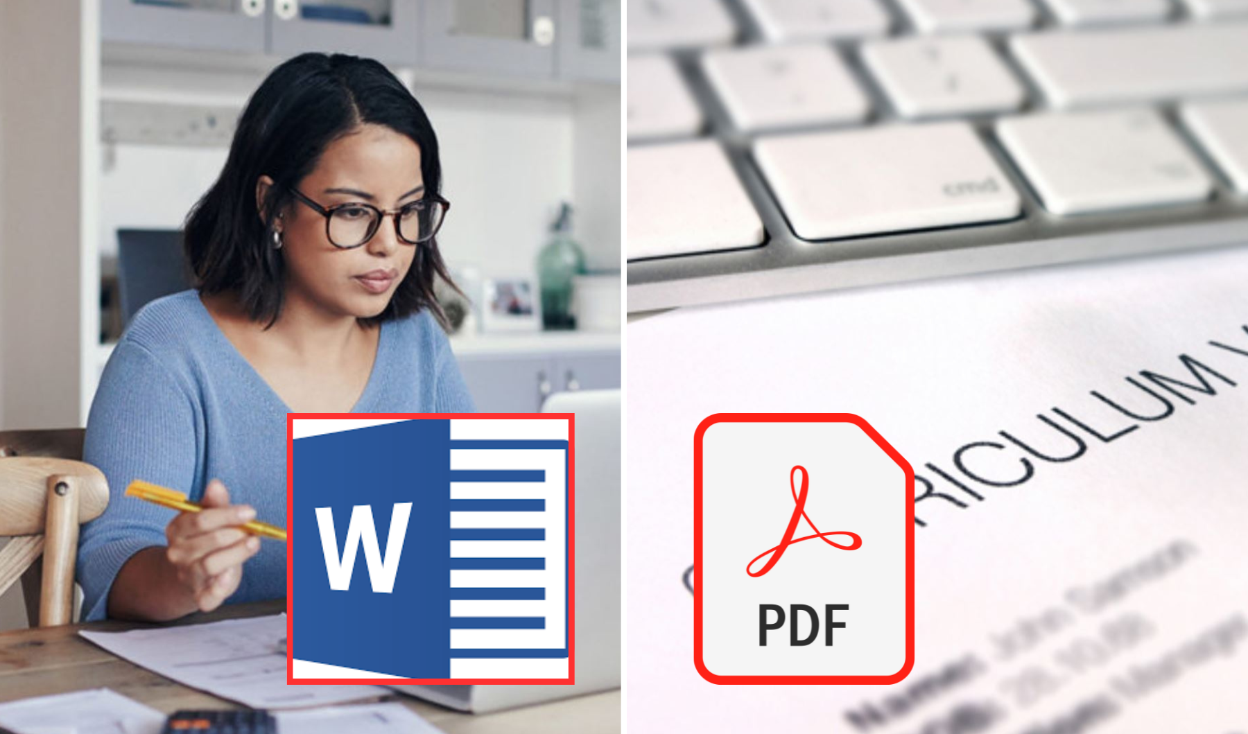 
                                 ¿Word o PDF? Descubre el formato PERFECTO para presentar tu currículum vitae 
                            