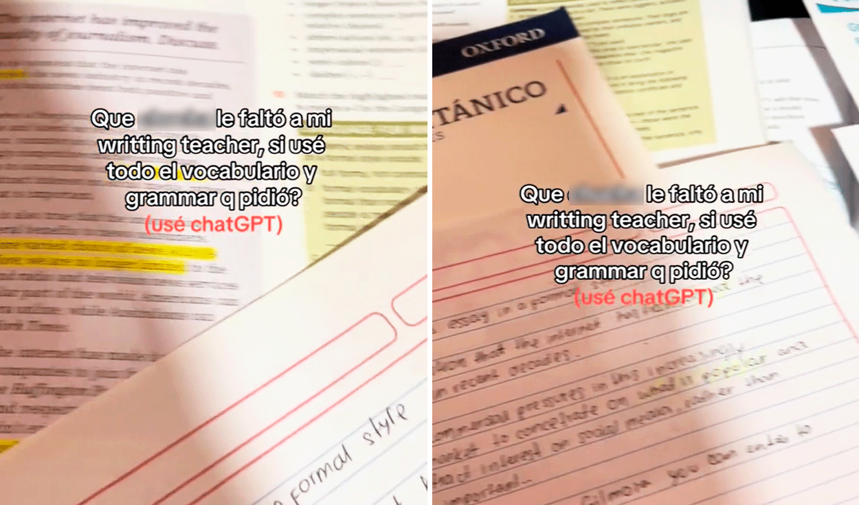 
                                 Estudiante de inglés usa ChatGPT para hacer su trabajo, pero desaprueba por errores 
                            