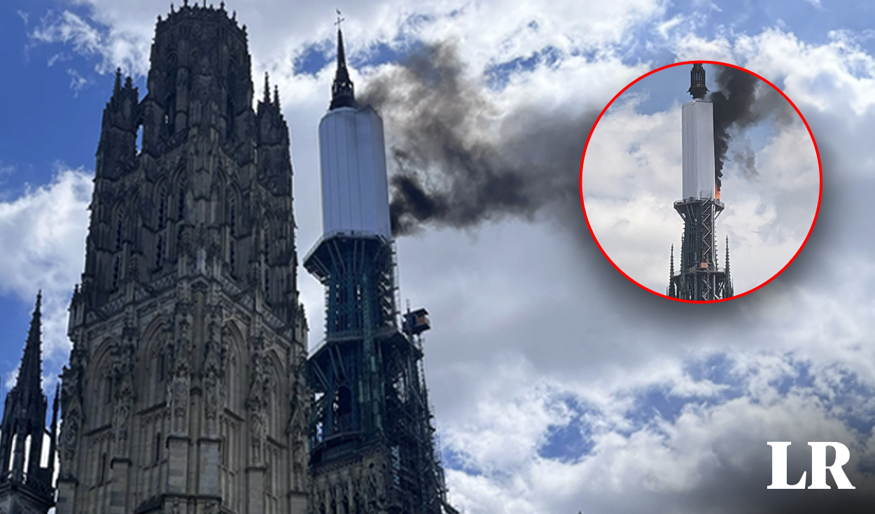 
                                 Incendio en aguja de la catedral gótica en Francia: las autoridades 