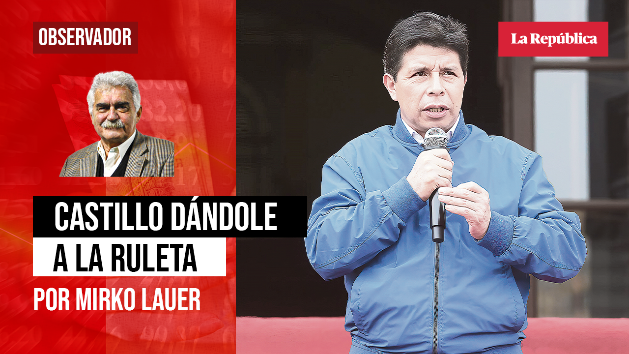 
                                 Castillo dándole a la ruleta, por Mirko Lauer 
                            