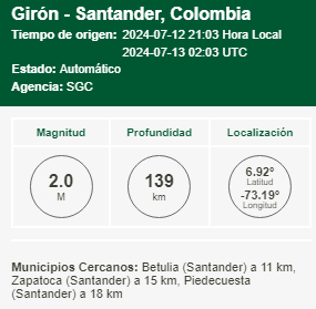 sismo | temblor | sgc