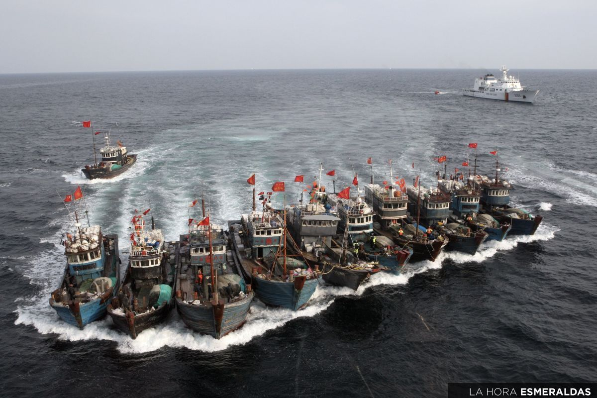 
                                 Barcos pesqueros chinos son identificados en una zona prohibida de Perú 
                            