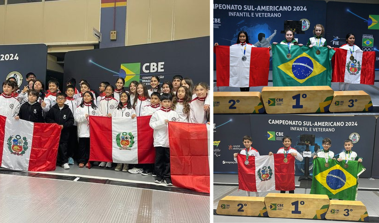 
                                 ¡En Brasil! Niños peruanos, de categoría sub-9 y sub-11, ganan oro y plata en Sudamericano de Esgrima 2024 
                            