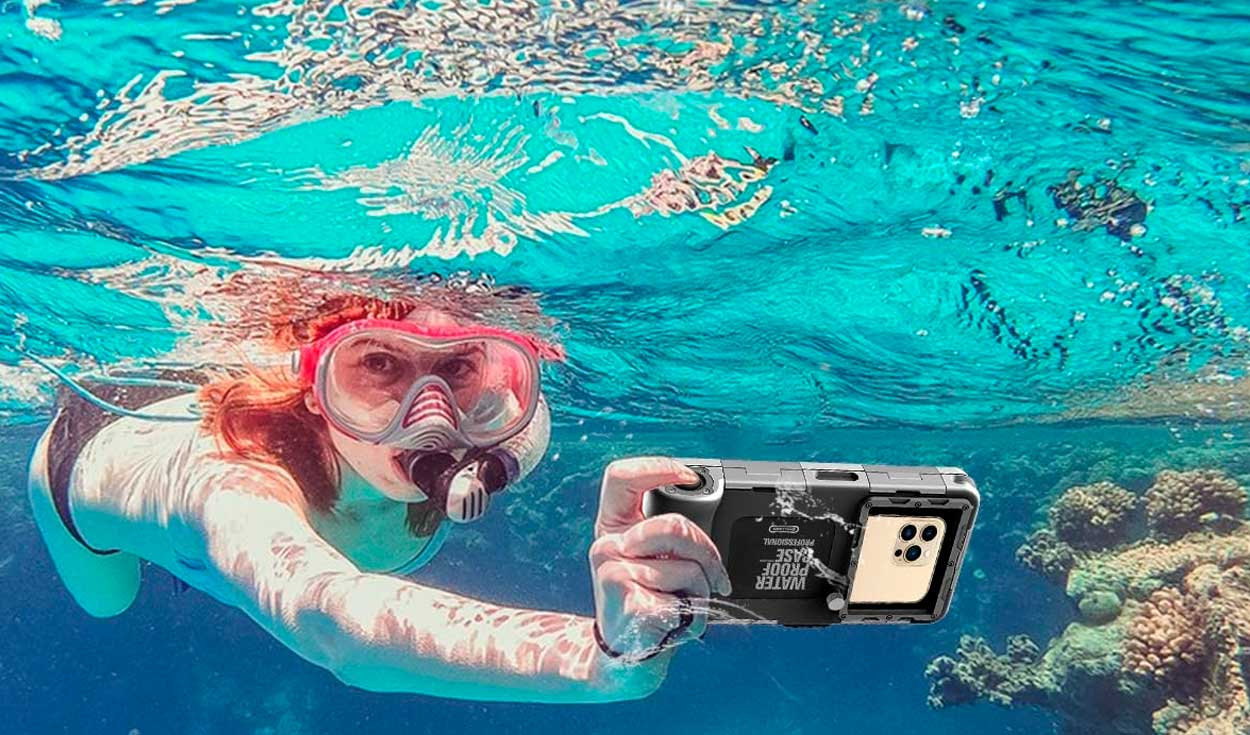
                                 ¿Quieres tomar fotos bajo el agua, pero tu celular no soporta? Este accesorio te permite lograrlo 
                            