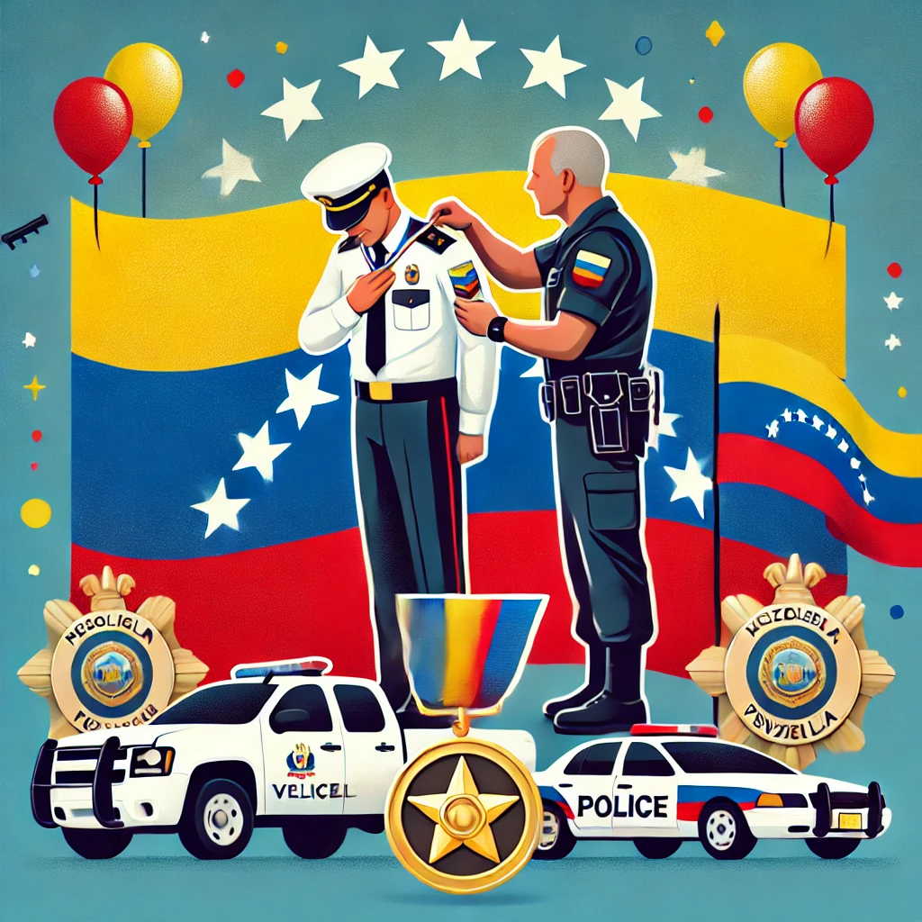 El Día del Policía venezolano se celebra cada 16 de julio. Foto: Dall-E