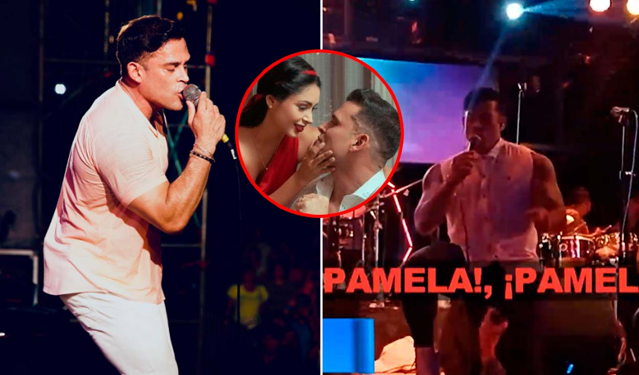 
                                 Christian Domínguez pasa INCÓMODO momento en concierto porque el público le gritaba ‘Pamela, Pamela’ 
                            