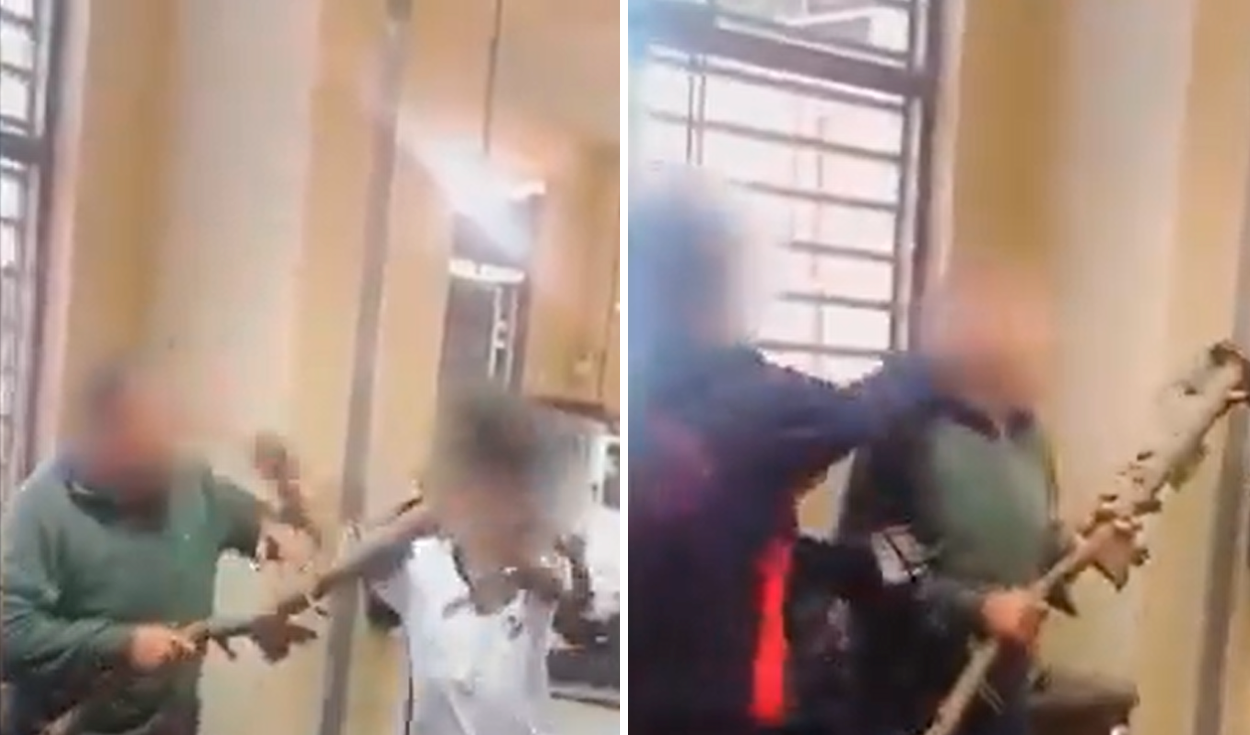 
                                 Surquillo: Alumnos de secundaria se graban agrediendo a su profesor de colegio emblemático 
                            