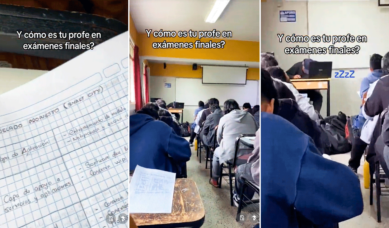 
                                 Profesor de San Marcos se queda dormido en examen final y usuarios bromean: “Igual ni aprobarán” 
                            