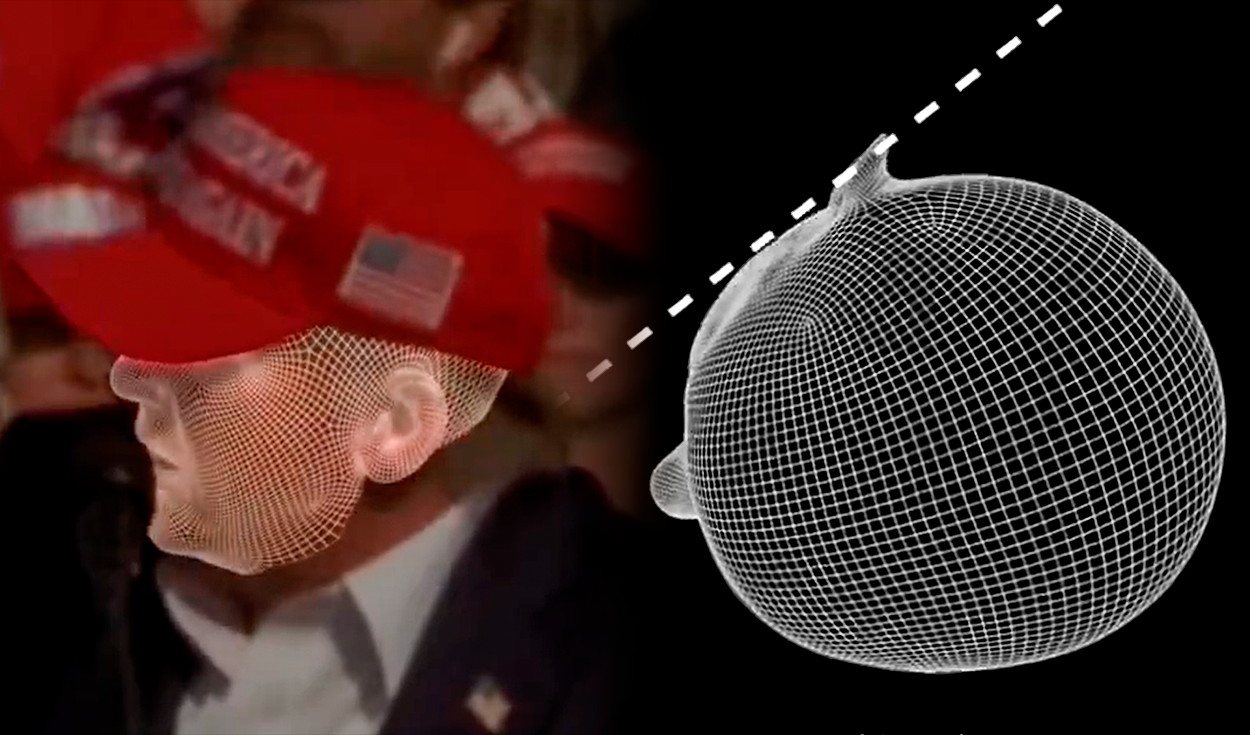 
                                 Video en 3D muestra cómo Donald Trump se salvó de morir segundos antes del disparo: bala iba a su cabeza 
                            
