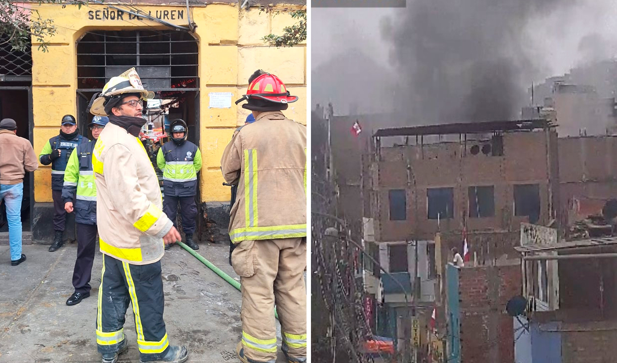 
                                 Incendio en Cercado de Lima: fuego consumió un inmueble en el jr. Áncash y movilizó a 7 unidades de Bomberos 
                            