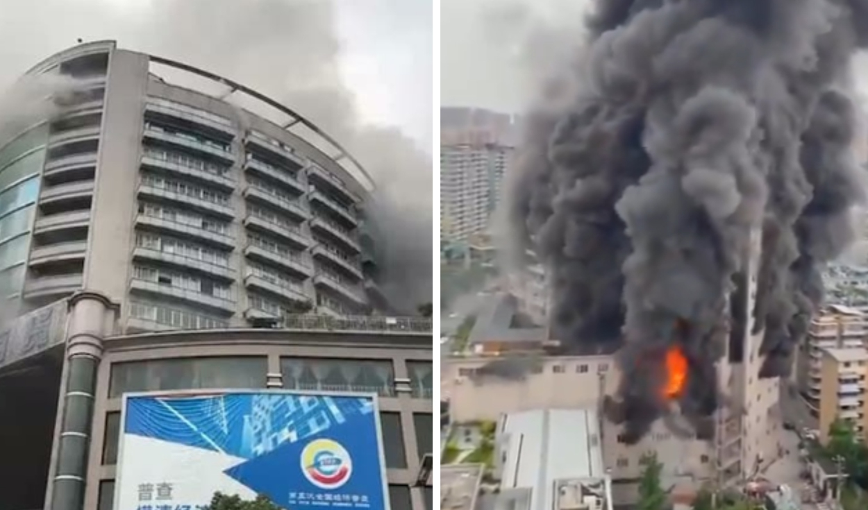 
                                 China: incendio de grandes proporciones en centro comercial deja 16 muertos 
                            