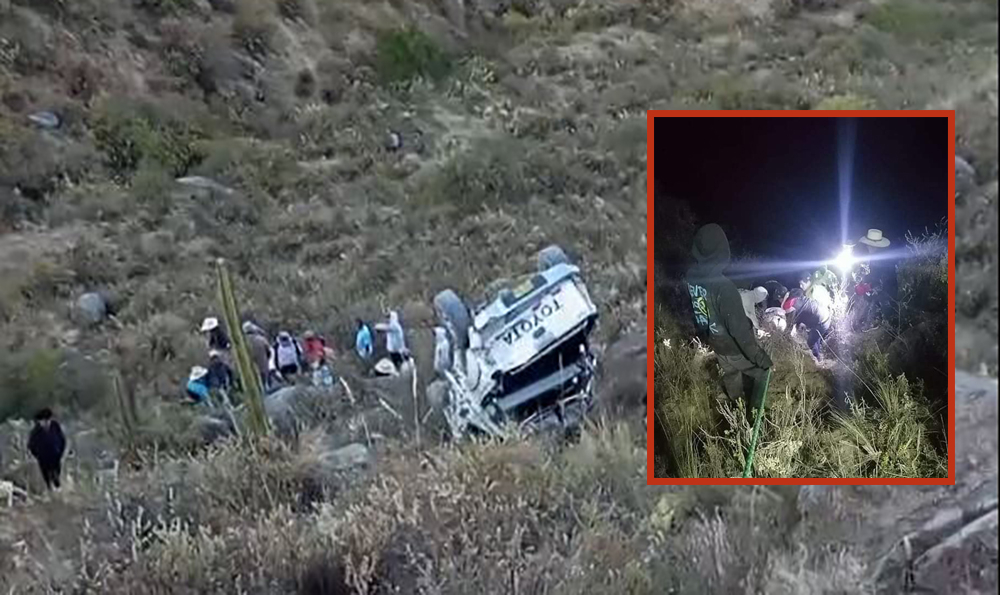 
                                 Tragedia en Huancavelica: 4 muertos y 8 heridos tras caída de camioneta a abismo en Santiago de Chocorvos 
                            