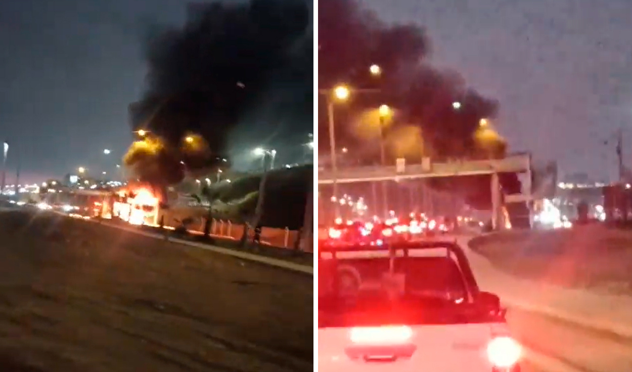 
                                 Costa Verde: camión se incendia en el distrito de San Miguel y genera congestión vehicular 
                            
