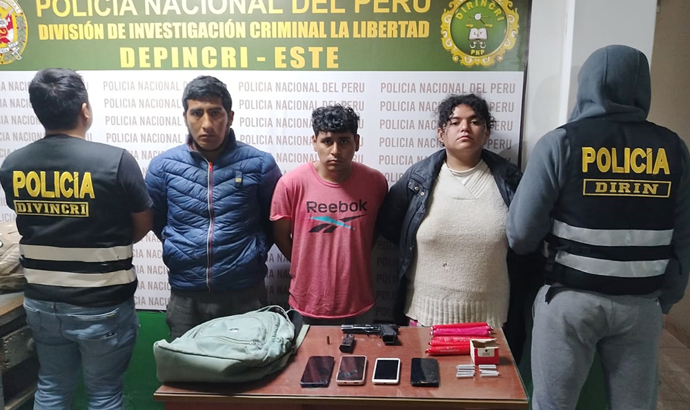 
                                 Capturan a banda criminal que captaba a menores para perpetrar extorsiones en Trujillo 
                            
