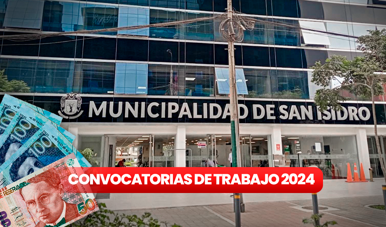 
                                 Municipalidad de San Isidro ofrece 263 empleos con sueldos de hasta S/6.000: link oficial y requisitos para postular 
                            