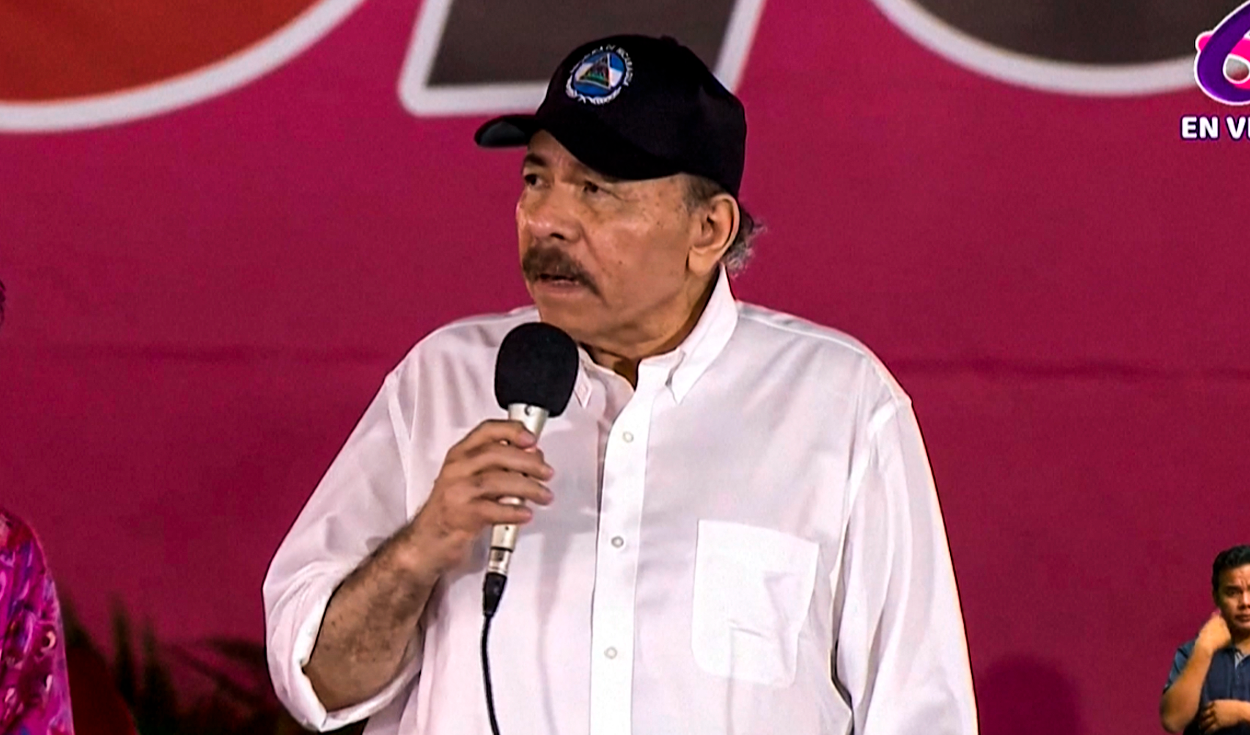 
                                 Daniel Ortega, dictador de Nicaragua, señala a Estados Unidos como 