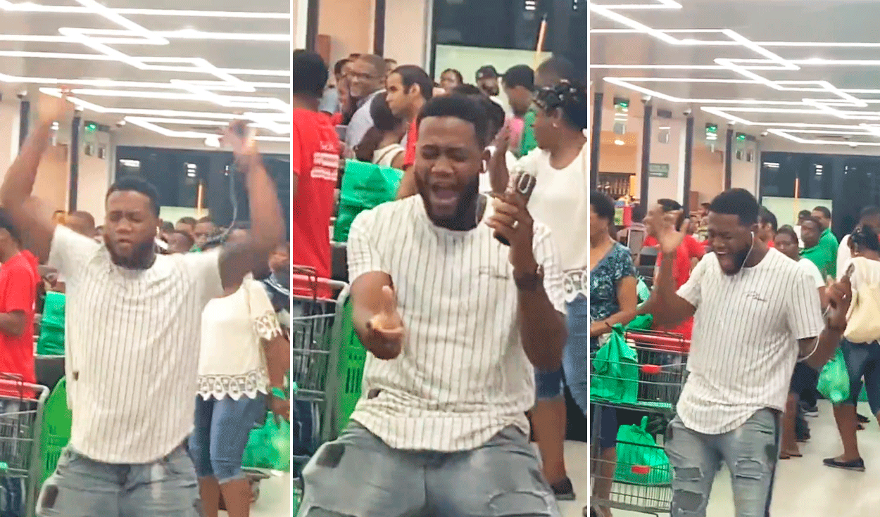 
                                 Dominicano va a supermercado y sorprende a visitantes al cantar y bailar ‘Son de amores’ al estilo Lis Padilla 
                            