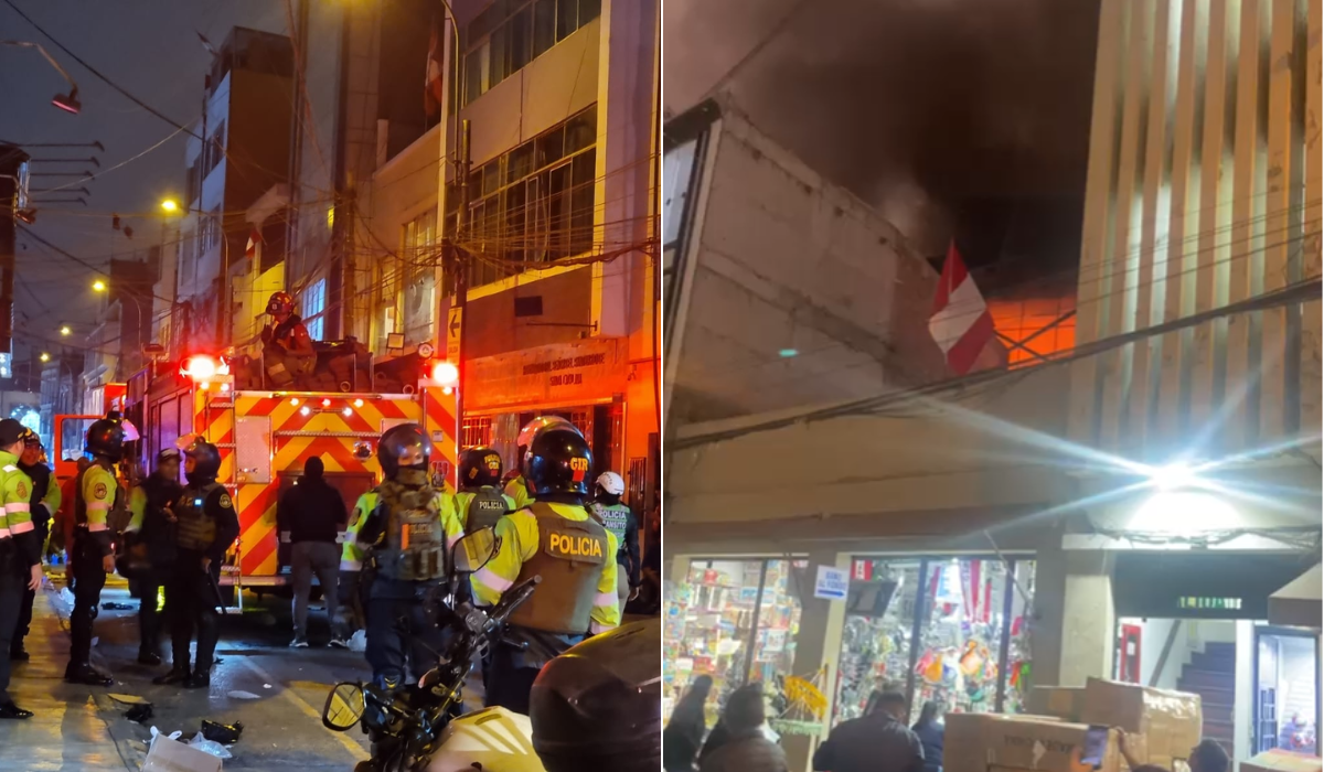 
                                 Incendio en Mesa Redonda: cerca de 40 bomberos apagan siniestro en Cercado de Lima 
                            
