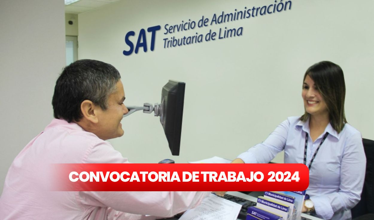 
                                 ¿Eres bachiller o titulado? SAT abre convocatoria de trabajo en Lima con sueldos de hasta S/4.500 
                            