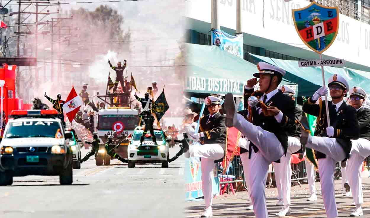 
                                 ¿Qué colegios de Arequipa participarán en el Gran Desfile Militar? 
                            