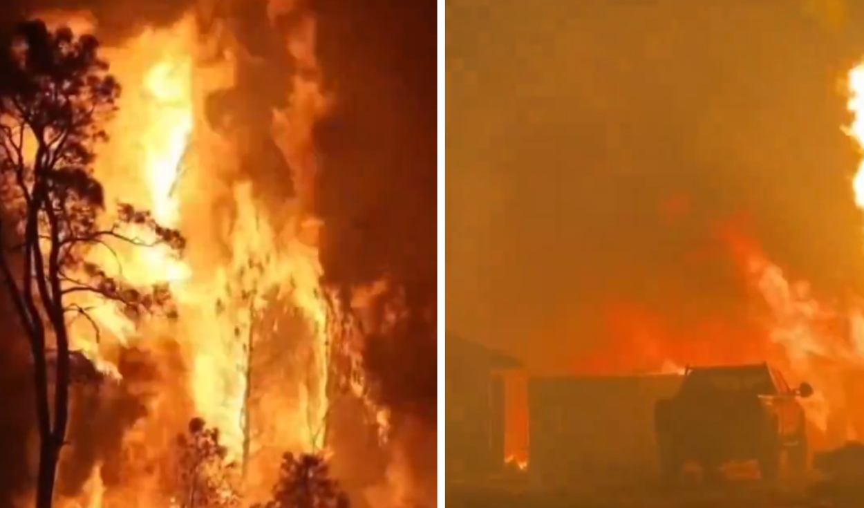 
                                 Evacúan a miles de personas en California por incendio forestal descontrolado: 1500 bomberos luchan contra el fuego 
                            