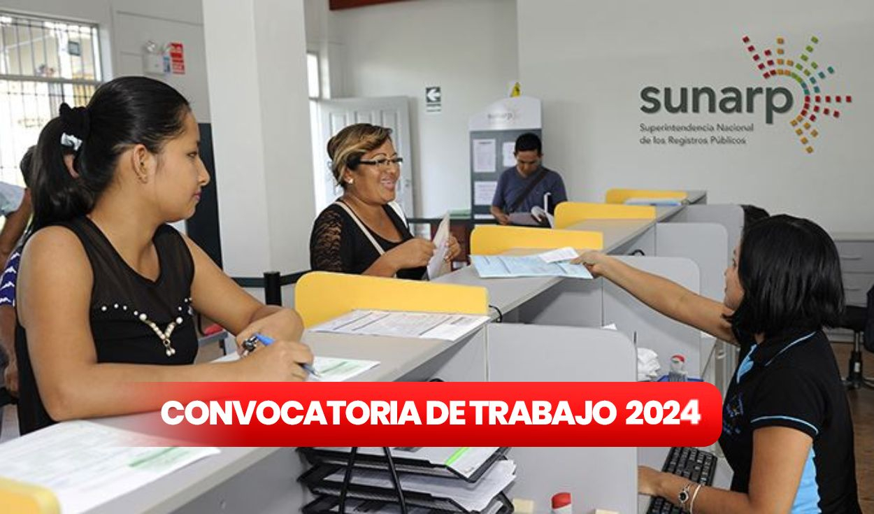 
                                 Sunarp ofrece prácticas remuneradas para recién egresados en Lima y regiones con sueldos hasta S/1.100 
                            