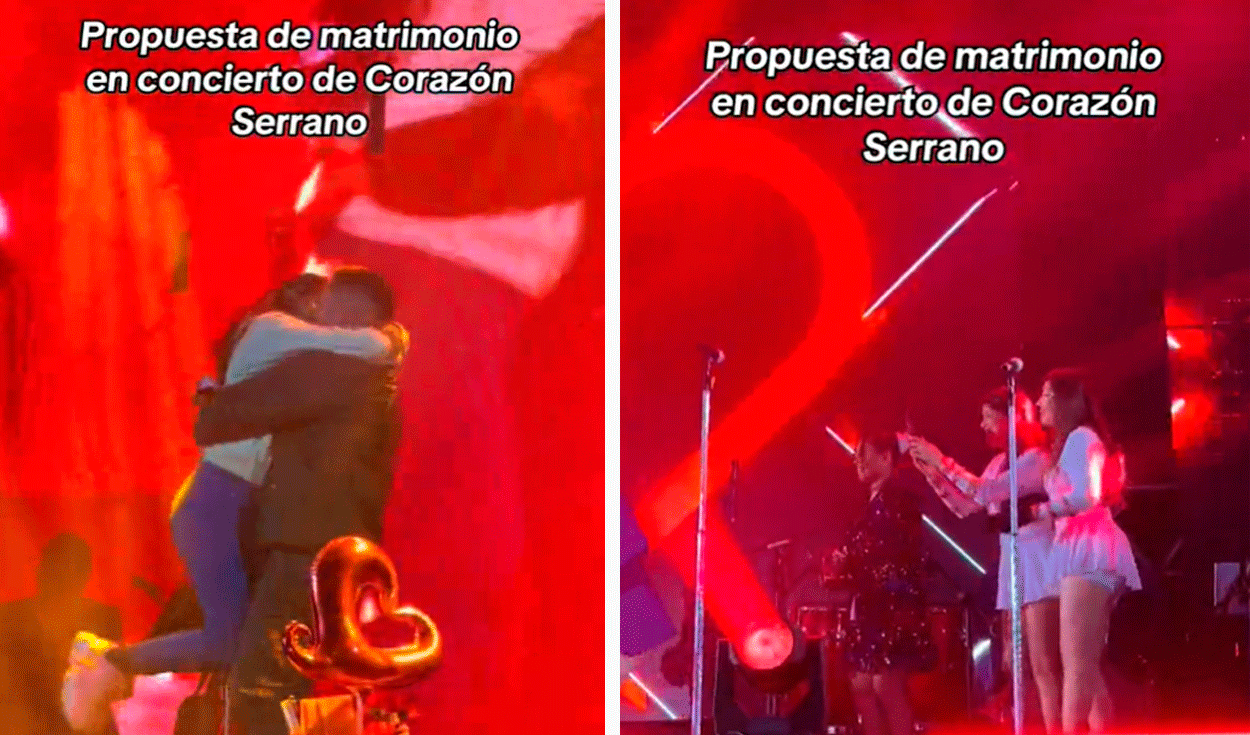
                                 Peruano sube al escenario de Corazón Serrano y pide matrimonio a su novia en pleno concierto 
                            