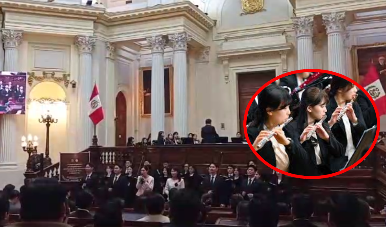 
                                 Orquesta de Corea del Sur cantó 'Contigo Perú' en el Congreso de la República por Día de la Independencia 
                            