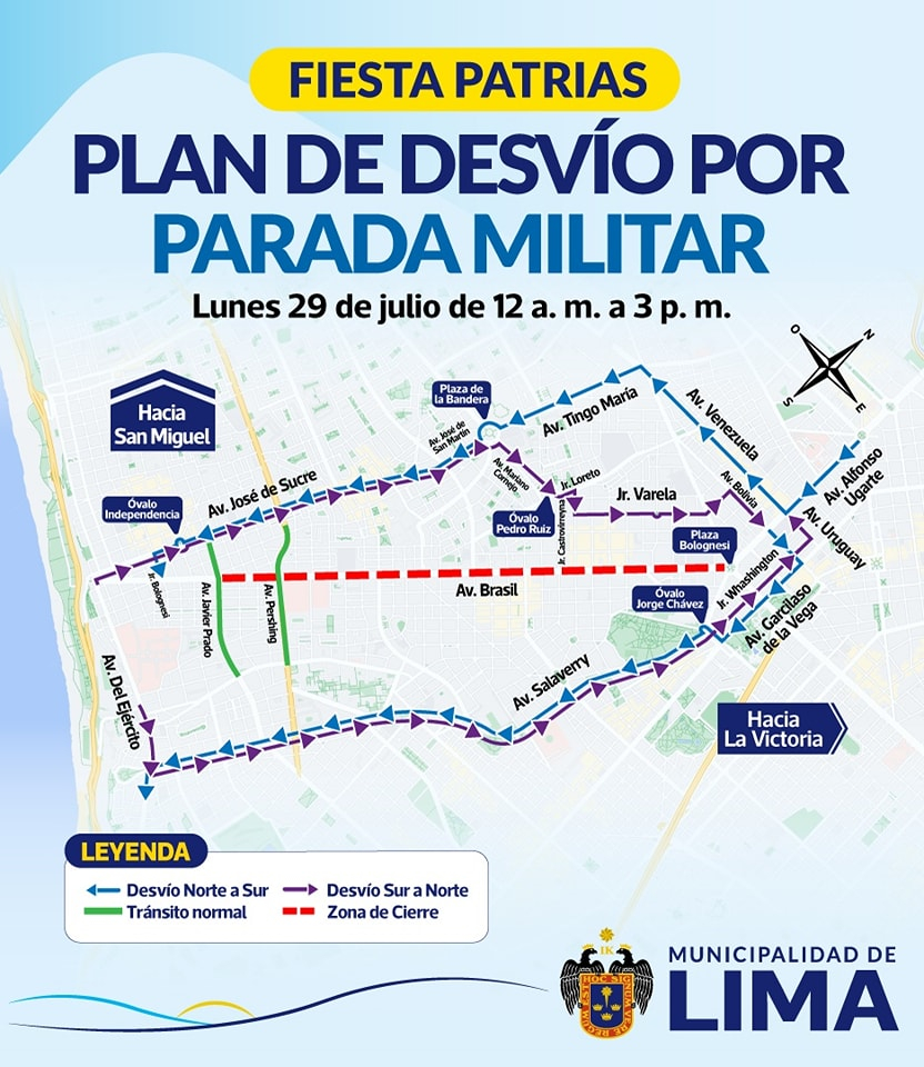 Fiestas Patrias 2024: conoce calles y avenidas cerradas este 28 y 29 de julio en centro histórico de Lima