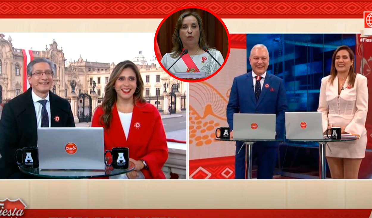 
                                 Federico Salazar y Verónica Linares bromean en vivo del mensaje a la nación de Dina Boluarte: “Damos pase a Fútbol en América” 
                            