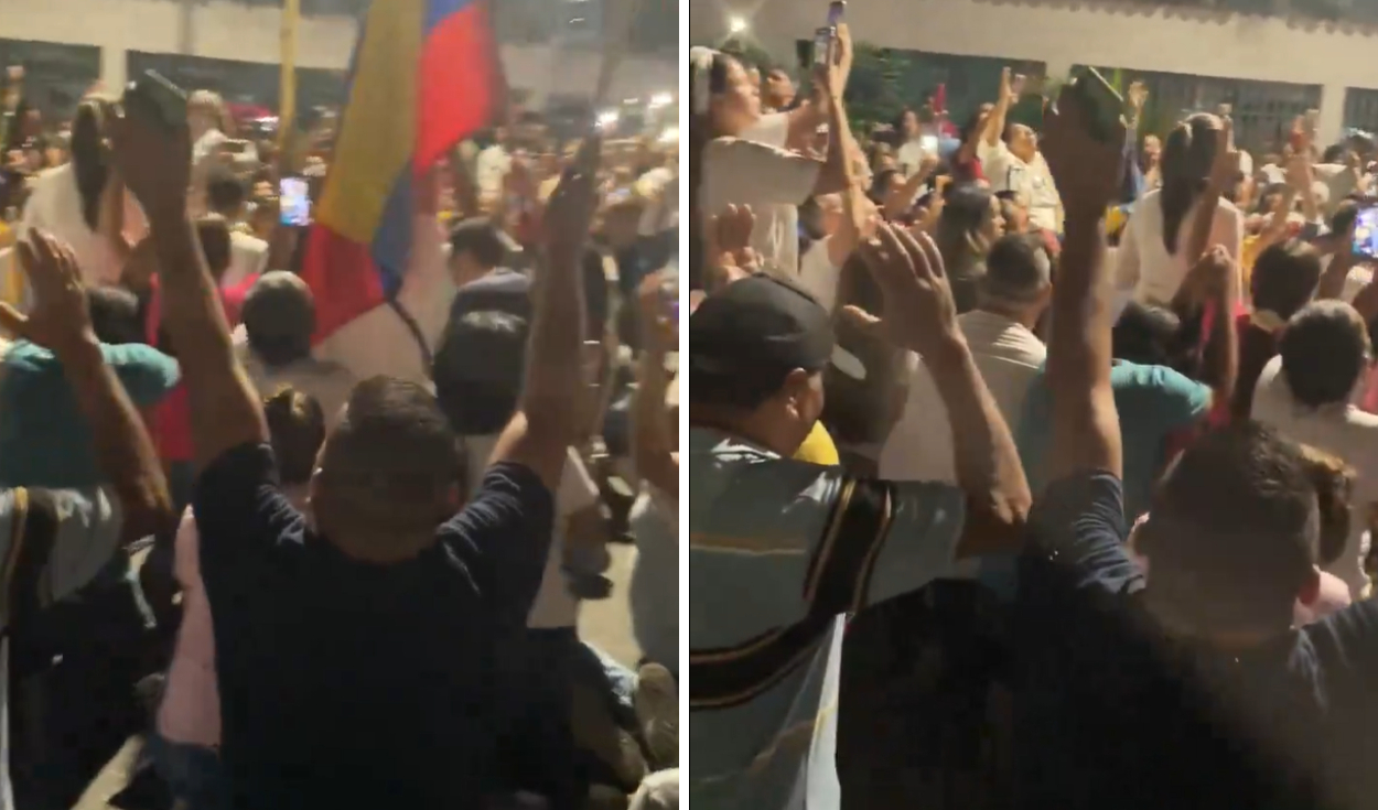 
                                 Venezolanos salen a las calles para rezar el padre nuestro ante incertidumbre por las elecciones 
                            