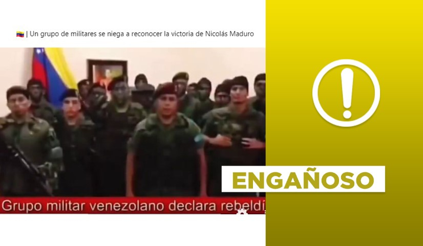 
                                 Video no muestra a militares desconociendo la “victoria electoral” de Nicolás Maduro en 2024 
                            