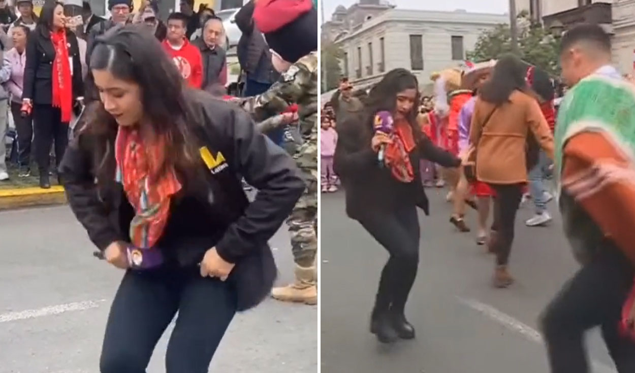 
                                 Reportera de Latina se robó el show con huayno en la Parada Militar: 
