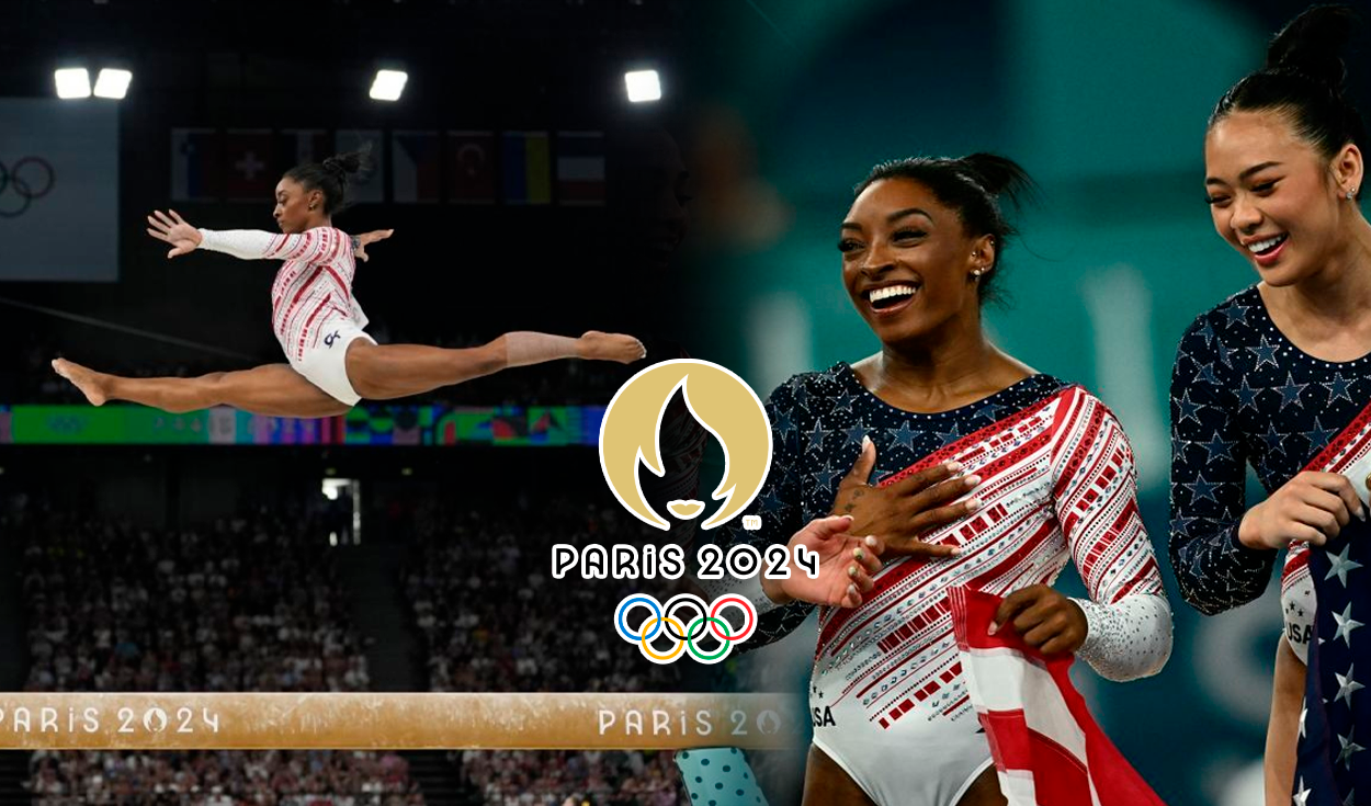 
                                 Simone Biles gana su primera medalla de oro en gimnasia artística con Estados Unidos en París 2024 
                            