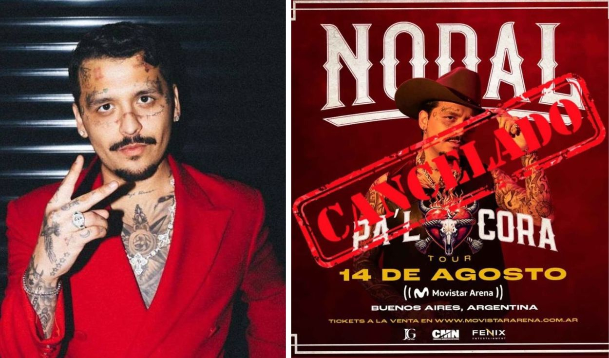 
                                 Christian Nodal cancela concierto en Argentina luego de su polémica boda con Ángela Aguilar 
                            